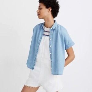 Madewell denim hilltop shirt L